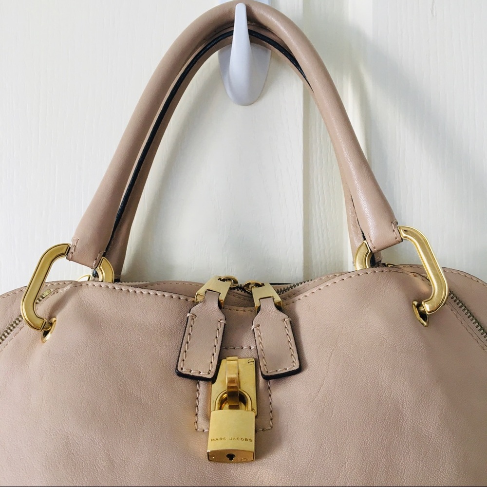 Marc Jacobs Made in Italy Nude Leather Paradise Rio Satchel Bag - Picture 4 of 14